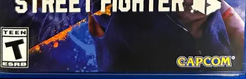 Street Fighter 6, the ESRB box on its front