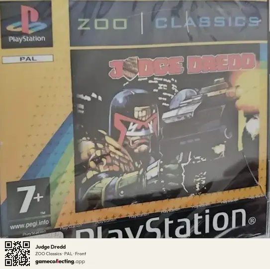 Judge Dredd PlayStation, PAL box front