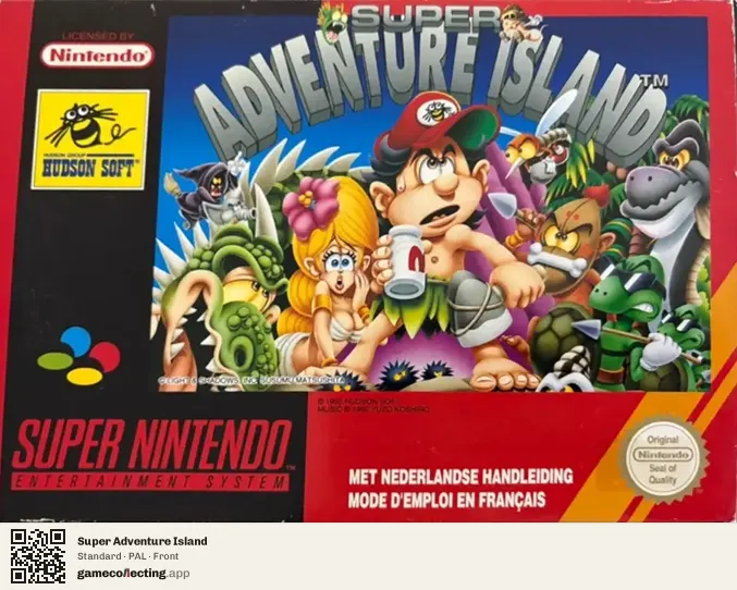 Super Adventure Island Super Nintendo Entertainment System, PAL box front