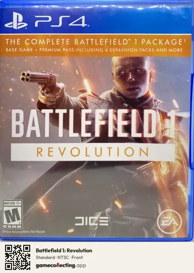 Battlefield 1: Revolution PlayStation 4, NTSC box front