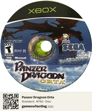 Panzer Dragoon Orta Xbox, NTSC disc