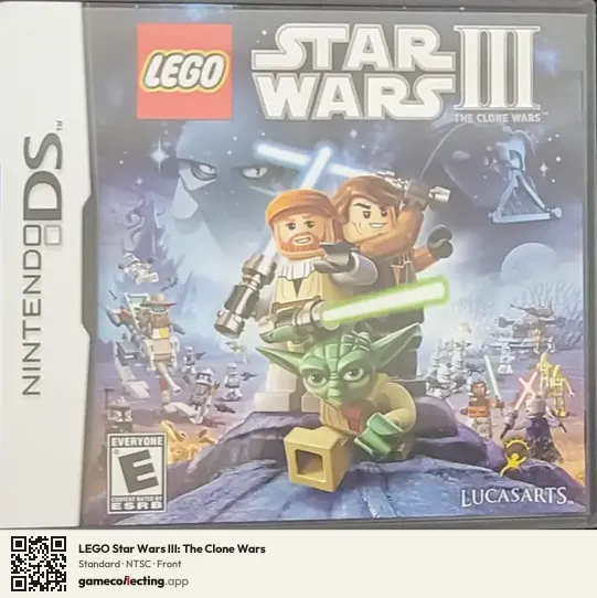 LEGO Star Wars III: The Clone Wars Nintendo DS, NTSC box front