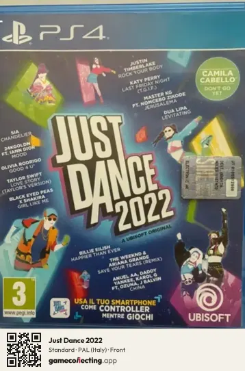 Just Dance 2022 PlayStation 4, Italy box front