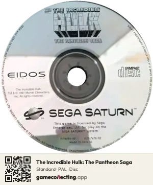 The Incredible Hulk: The Pantheon Saga Sega Saturn, PAL disc