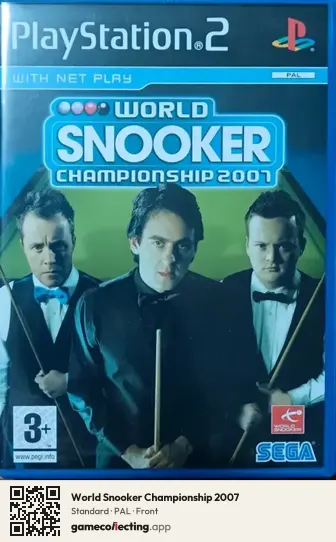 World Snooker Championship 2007 PlayStation 2, PAL box front