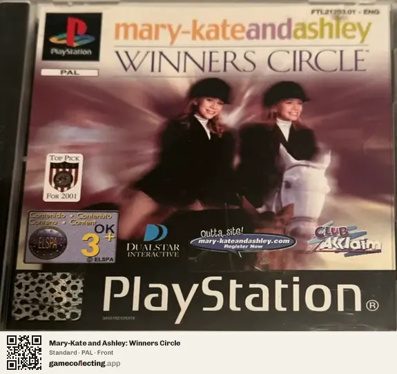 Mary-Kate and Ashley: Winners Circle PlayStation, PAL box front