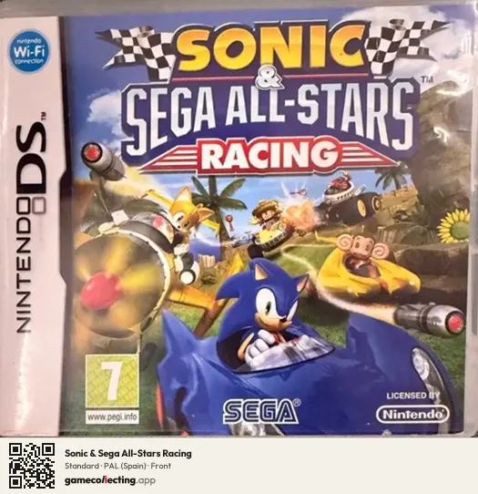 Sonic & Sega All-Stars Racing Nintendo DS, Spain box front