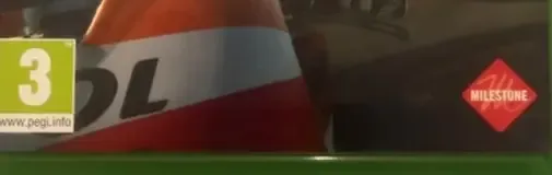 MotoGP 17, the PEGI square on its front