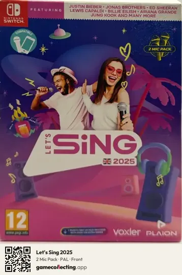 Let's Sing 2025 Nintendo Switch, PAL box front