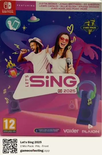 Let's Sing 2025 Nintendo Switch, PAL box front