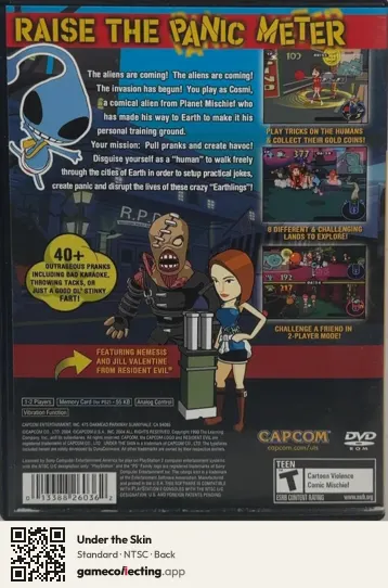 Under the Skin PlayStation 2, NTSC box back