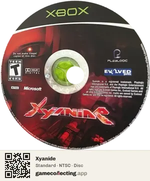 Xyanide Xbox, NTSC disc