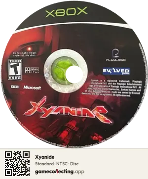 Xyanide Xbox, NTSC disc