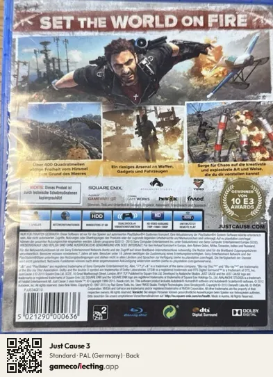 Just Cause 3 PlayStation 4, Germany box back
