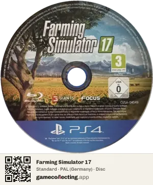 Farming Simulator 17 PlayStation 4, PAL disc