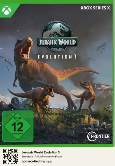 Jurassic World Evolution 3 Xbox Series X, Germany box front