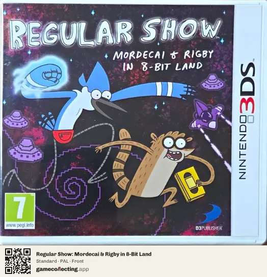Regular Show: Mordecai & Rigby in 8-Bit Land Nintendo 3DS, PAL box front