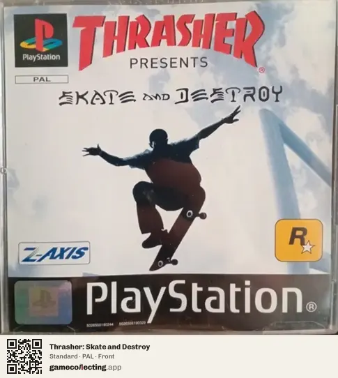 Thrasher: Skate and Destroy PlayStation, PAL box front