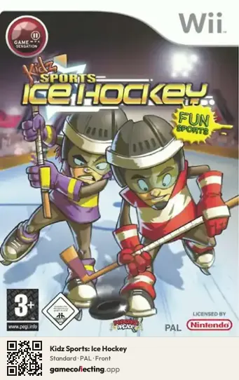 Kidz Sports: Ice Hockey Nintendo Wii, PAL box front