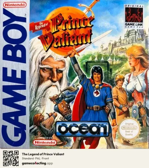 The Legend of Prince Valiant Game Boy, PAL box front
