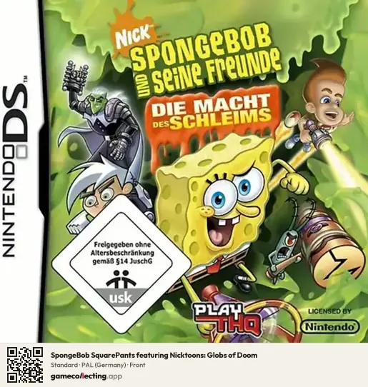 SpongeBob SquarePants featuring Nicktoons: Globs of Doom Nintendo DS, Germany box front