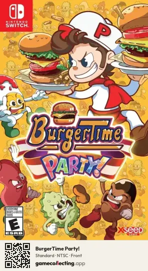 BurgerTime Party! Nintendo Switch, NTSC box front