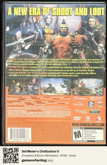 Sid Meier's Civilization V Computer, NTSC box back