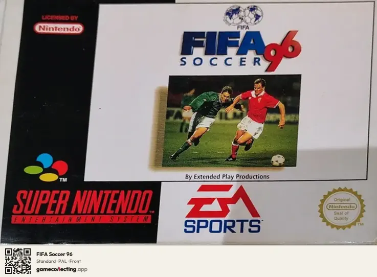 FIFA Soccer 96 Super Nintendo Entertainment System, PAL box front