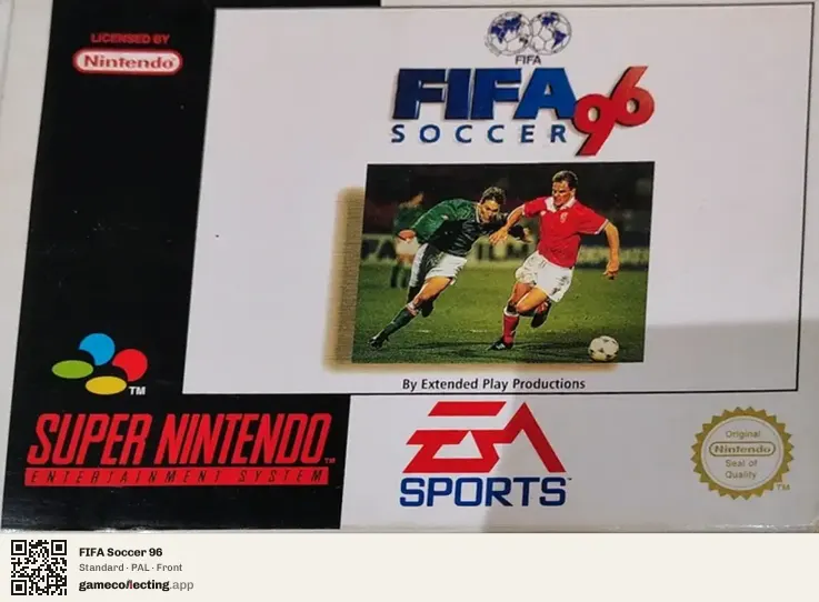 FIFA Soccer 96 Super Nintendo Entertainment System, PAL box front