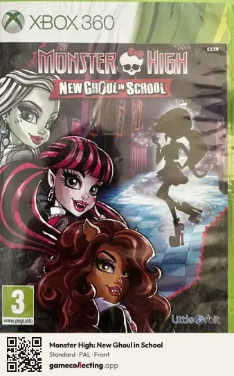 Monster High: New Ghoul in School Xbox 360, PAL box front