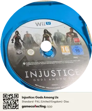 Injustice: Gods Among Us Nintendo Wii U, PAL disc