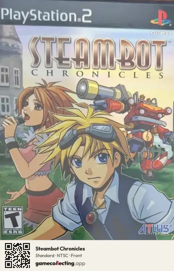 Steambot Chronicles PlayStation 2, NTSC box front
