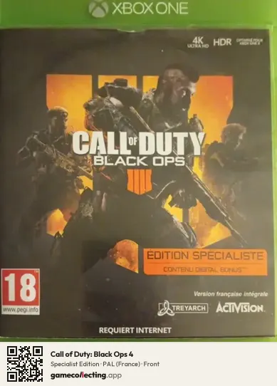 Call of Duty: Black Ops 4 Xbox One, France box front