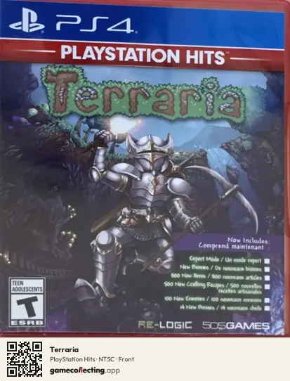 Terraria PlayStation 4, NTSC box front