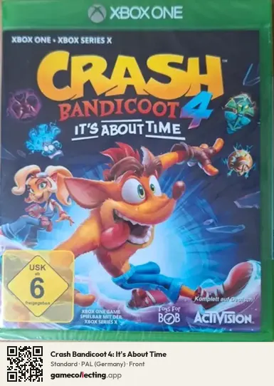 Crash Bandicoot 4: It's About Time Xbox One, Germany box front