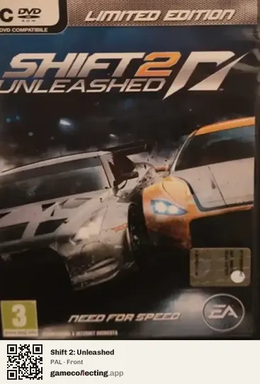 Shift 2: Unleashed Computer, PAL box front