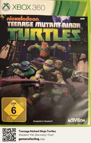 Teenage Mutant Ninja Turtles Xbox 360, Germany box front