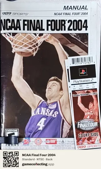 NCAA Final Four 2004 PlayStation 2, NTSC box back