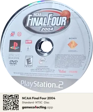 NCAA Final Four 2004 PlayStation 2, NTSC disc