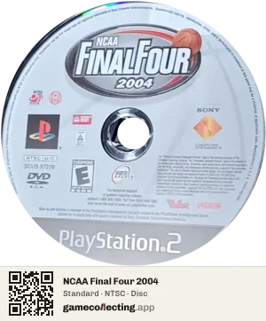 NCAA Final Four 2004 PlayStation 2, NTSC disc