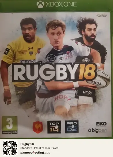 Rugby 18 Xbox One, France box front
