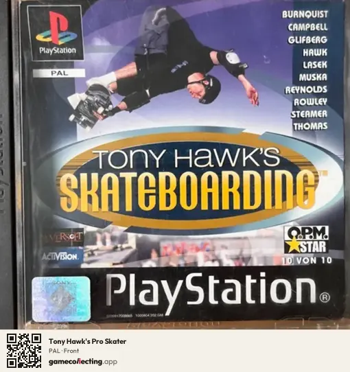 Tony Hawk's Pro Skater PlayStation, PAL box front