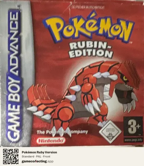 Pokémon Ruby Version Game Boy Advance, PAL box front
