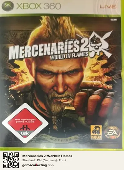 Mercenaries 2: World in Flames Xbox 360, Germany box front