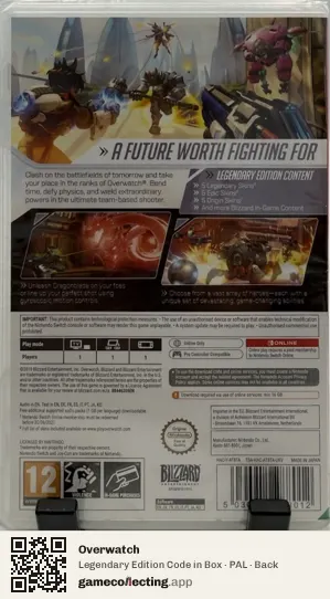 Overwatch Nintendo Switch, PAL box back