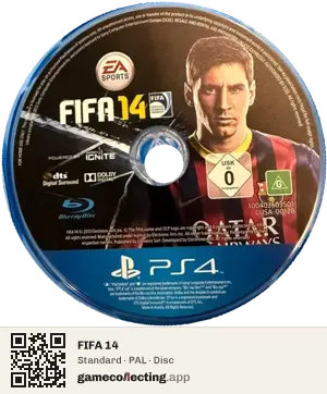 FIFA 14 PlayStation 4, PAL disc