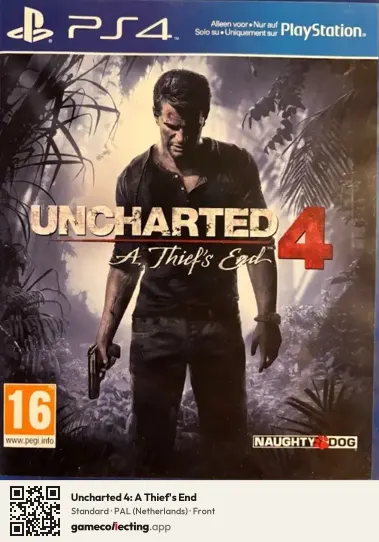 Uncharted 4: A Thief's End PlayStation 4, Netherlands box front