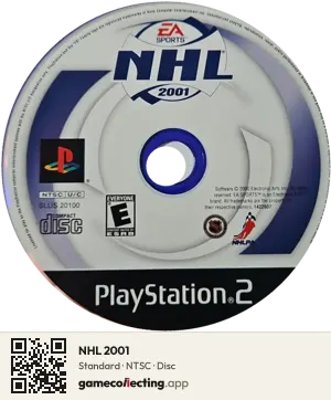 NHL 2001 PlayStation 2, NTSC disc
