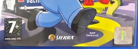 The Simpsons: Hit & Run, the PEGI square on its front