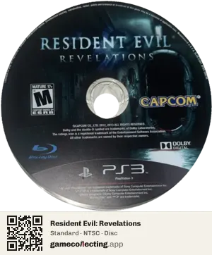 Resident Evil: Revelations PlayStation 3, NTSC disc